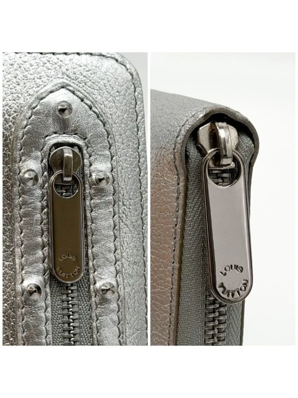 Louis Vuitton Limited Edition Zippy Wallet Suhali Silver Round